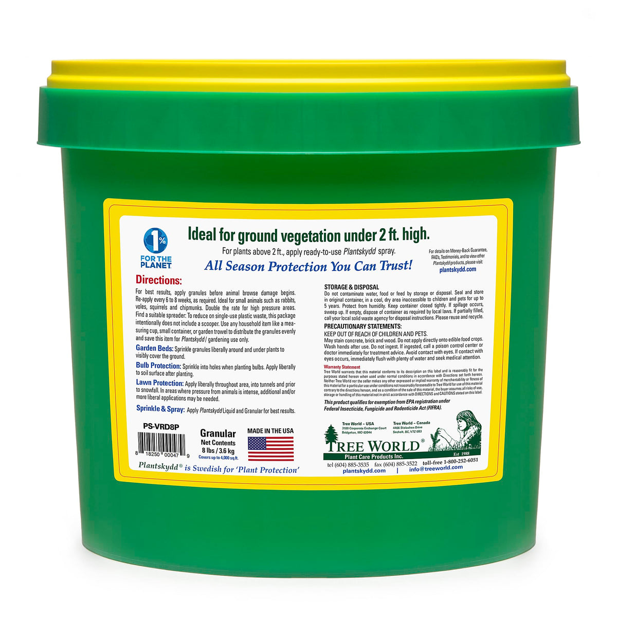 Plantskydd no-scoop packaging emphasizes eco-friendly disposal.
