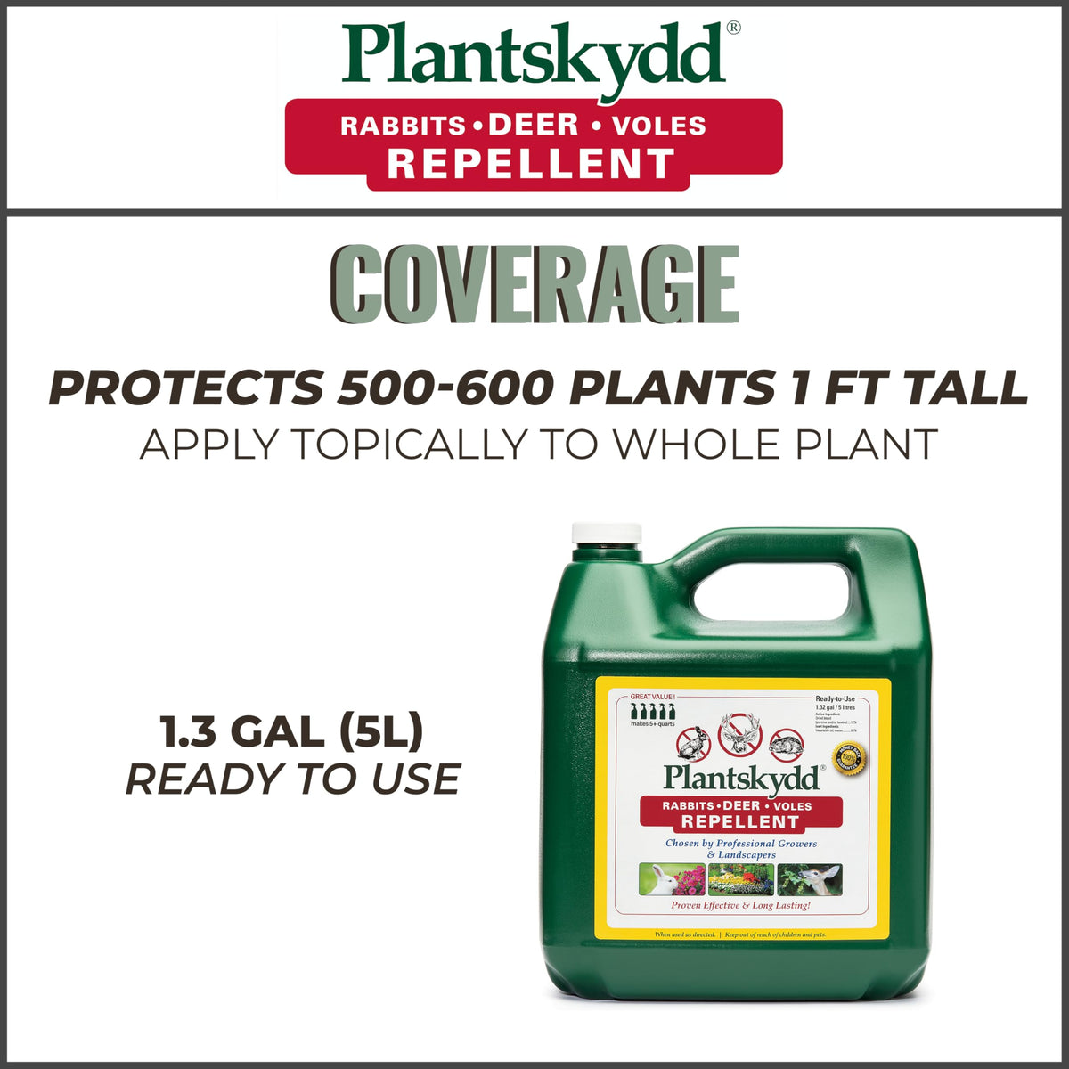 Plantskydd PS-5L applied to bulbs before planting guards future blooms.