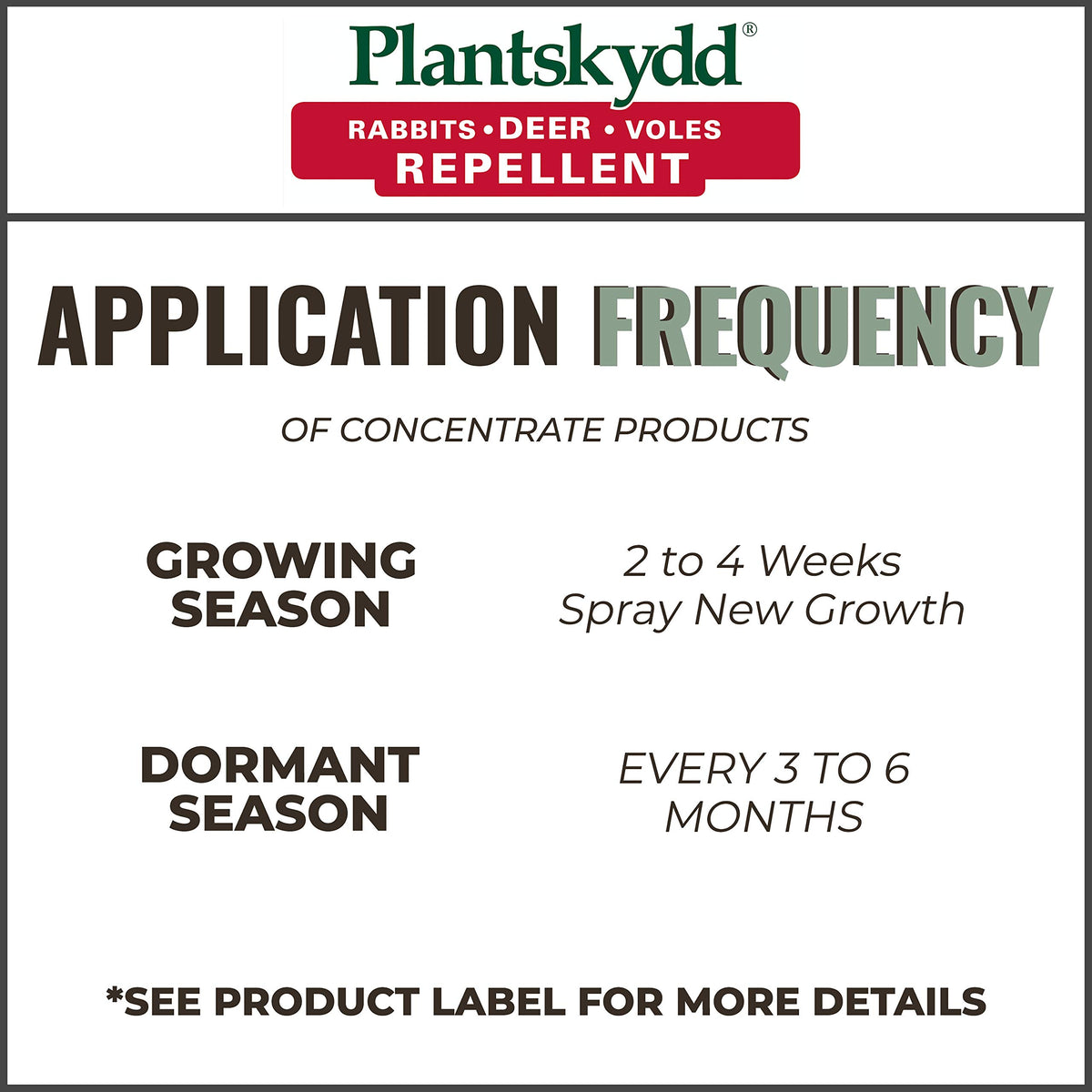 Plantskydd spray application on plants to deter herbivores.