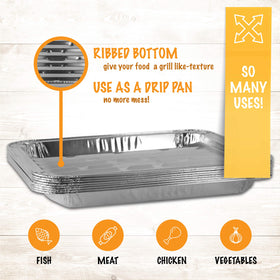 Plasticpro 10-pack disposable grill pans keep BBQs organized