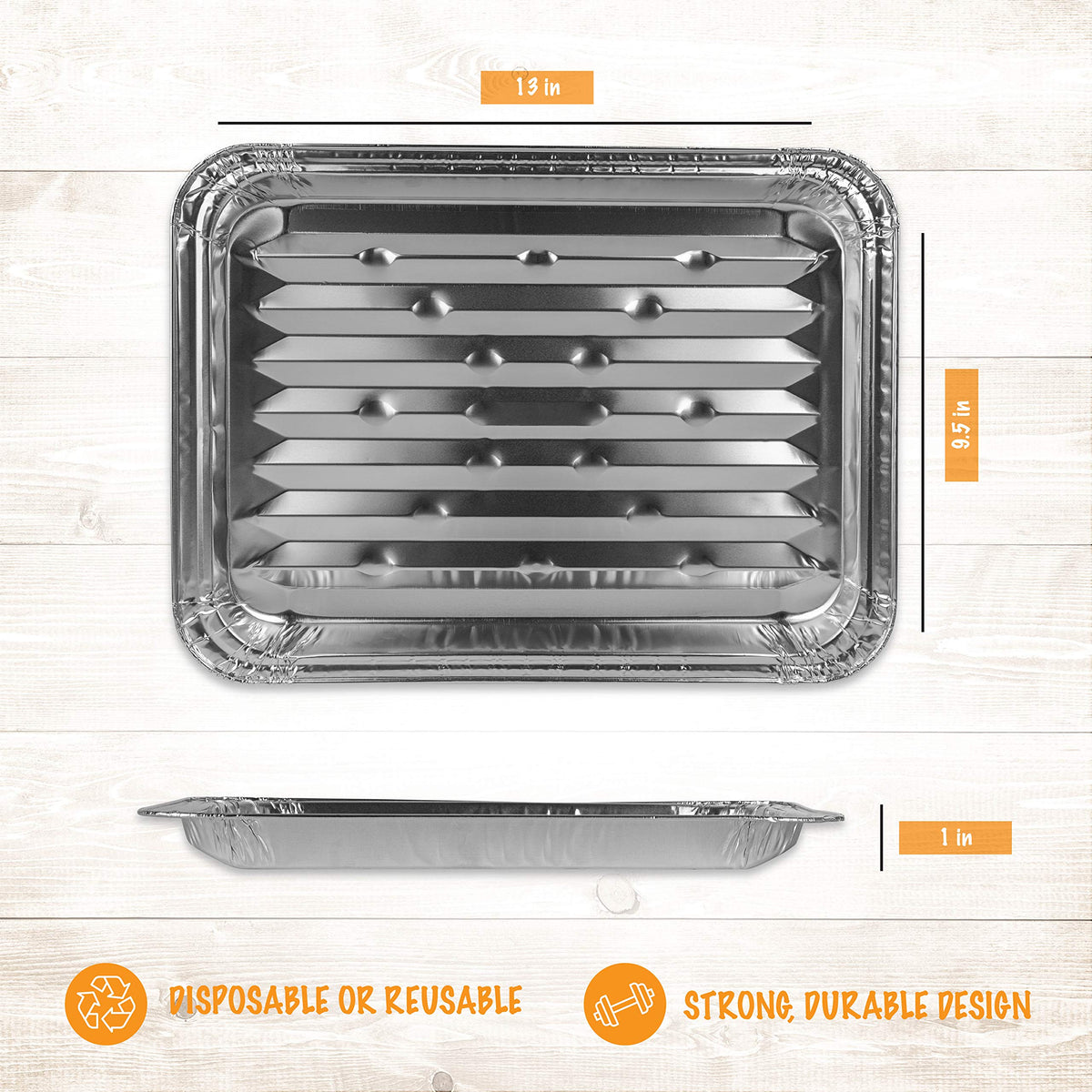 Plasticpro grill pans used as drip pans under grills to collect grease