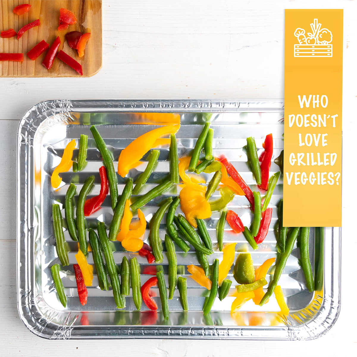 PLASTICPRO durable aluminum pans provide sturdy, disposable grilling convenience.