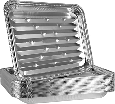 PlasticPro grill liner pans 9x13 providing quick mess-free grilling with ribbed texture