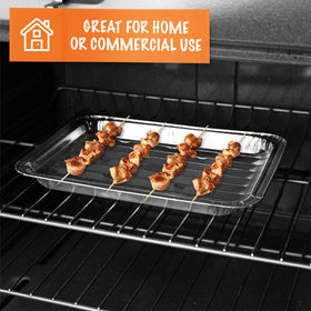 Plasticpro aluminum pans for grilling provide disposable convenience and easy cleanup