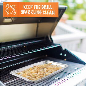 PLASTICPRO value-pack 20 pans for convenient bulk grilling options.