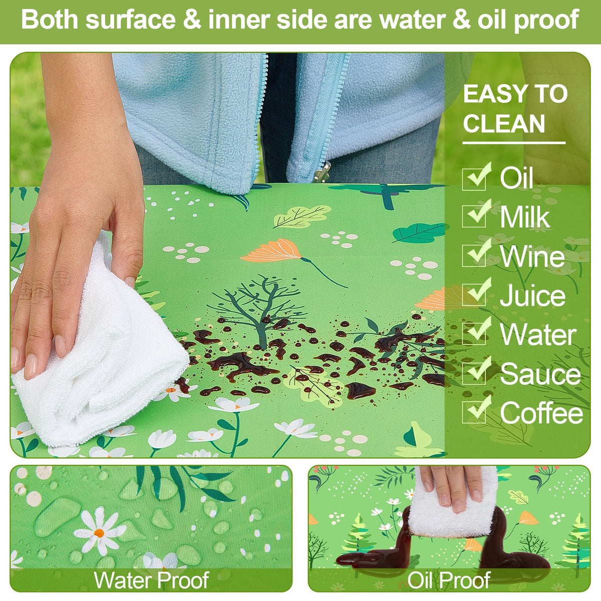Play Tailor drawstring bag stores the picnic set for easy transport.