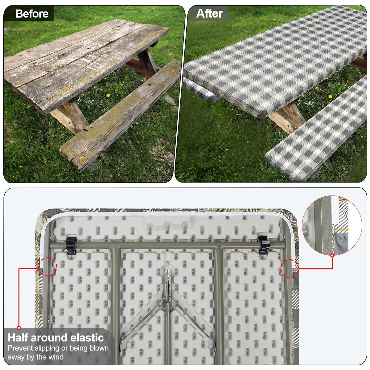 Play Tailor durable fabric stays neat after outdoor use.