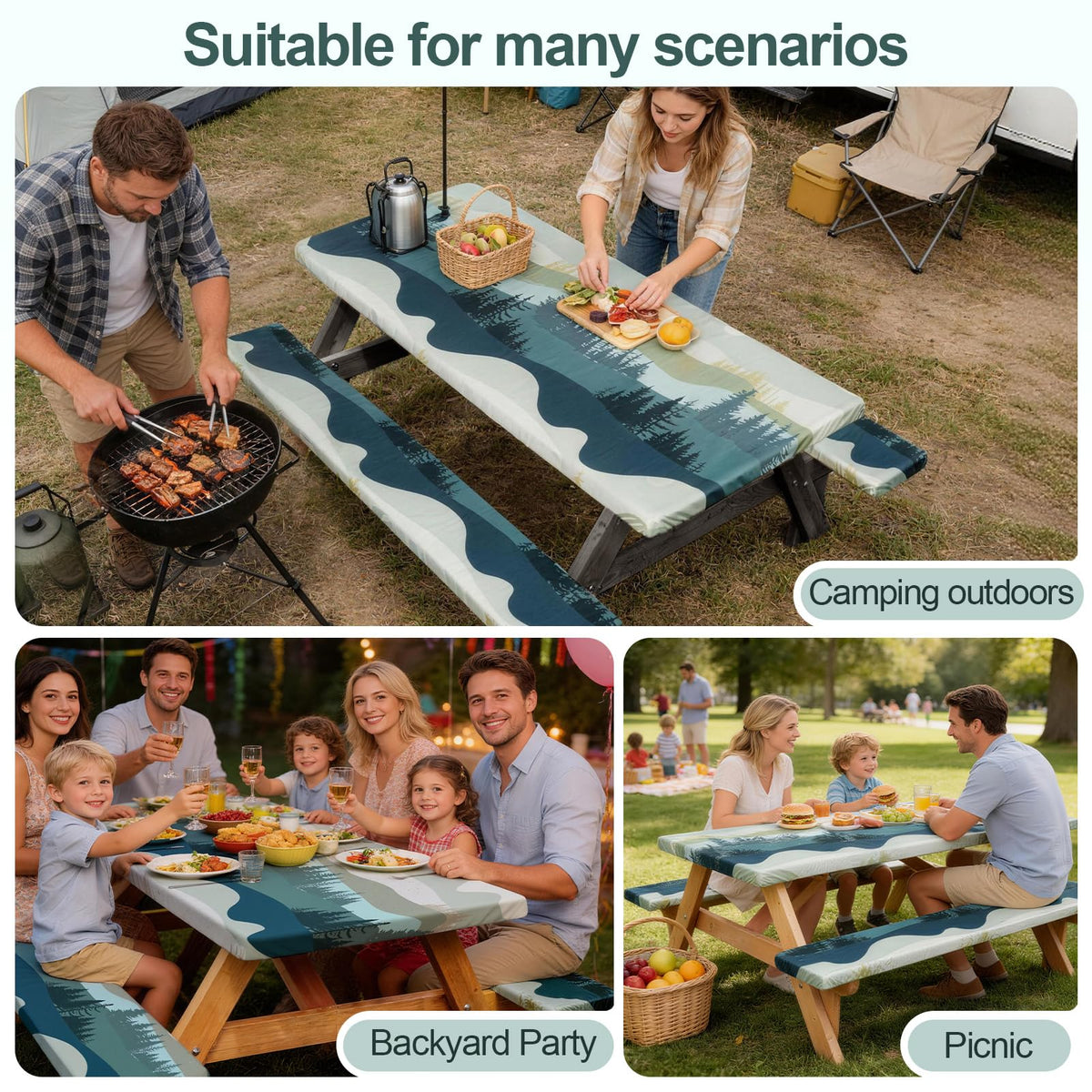 Play Tailor wipe-clean fabric ensures quick cleanup after outdoor meals.