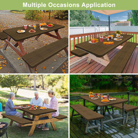 Play Tailor full set on a campsite table protects surfaces during outdoor use.