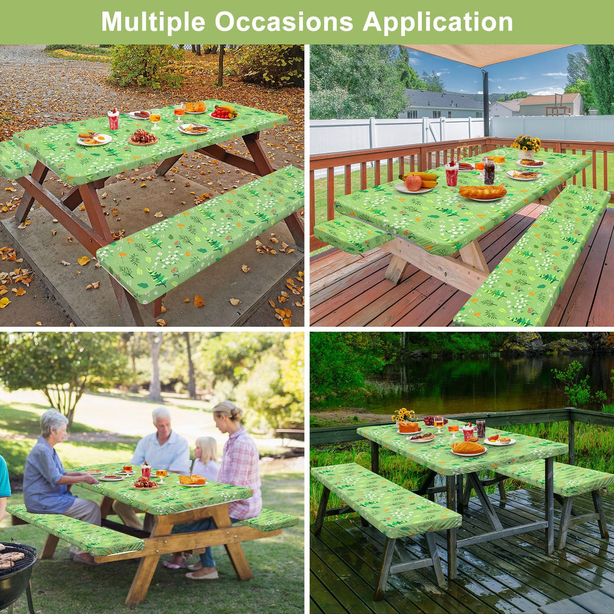 Play Tailor patterned tablecloth adds stylish detail to outdoor meals.