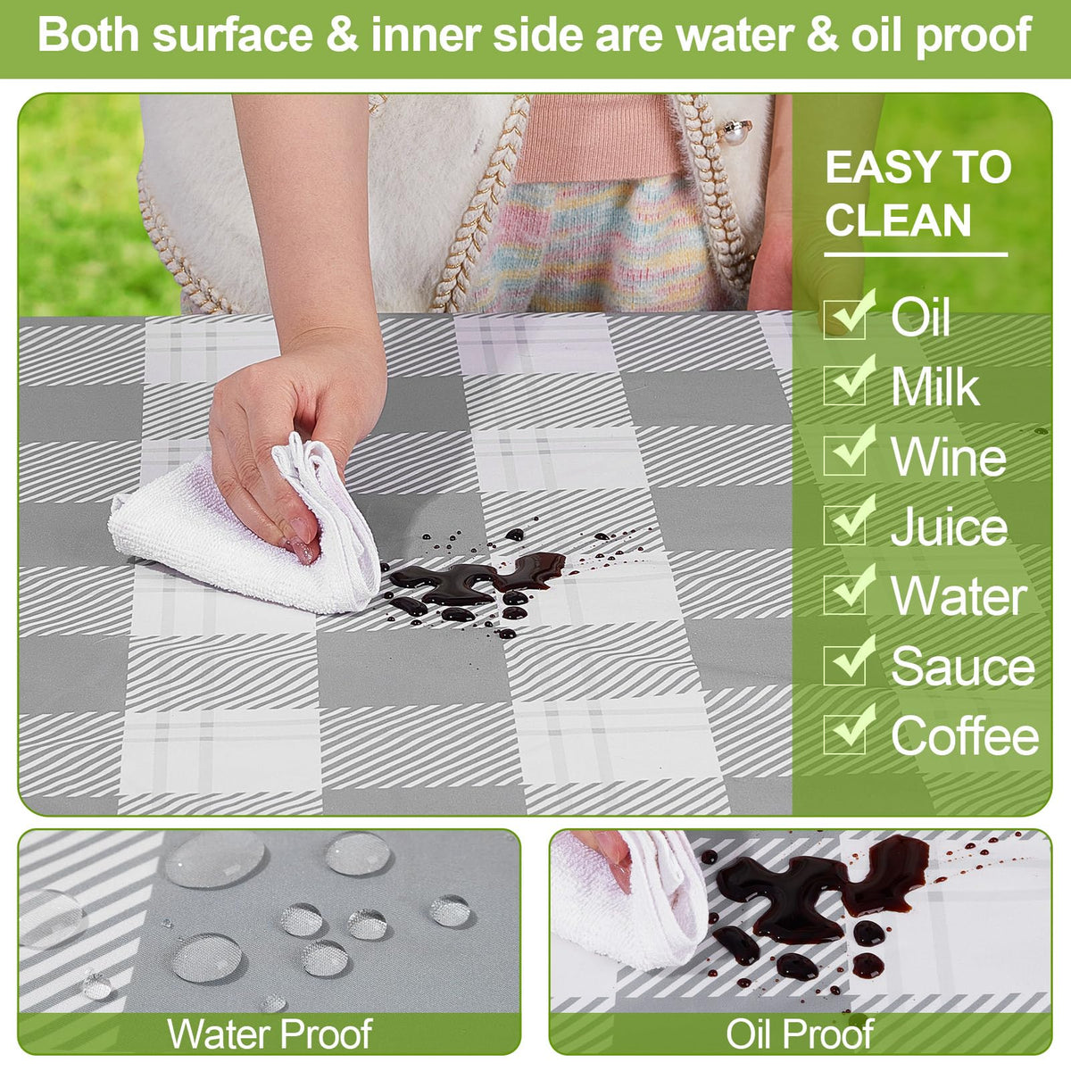 Play Tailor table cover pattern detail showing durable, fade-resistant print