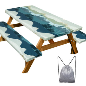 Play Tailor picnic table cover on a standard 6ft table shows spill protection
