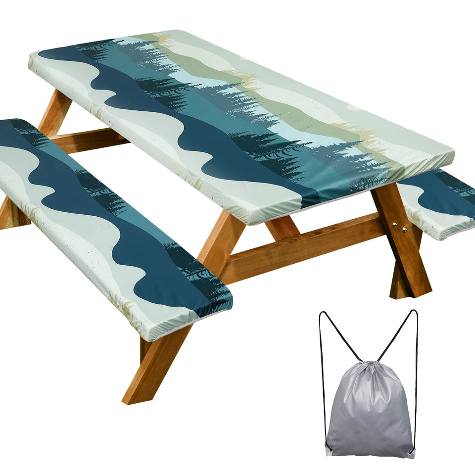 Play Tailor picnic table cover on a standard 6ft table shows spill protection