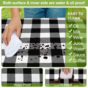 Play Tailor waterproof fitted tablecloth keeps surfaces clean and easy to wipe
