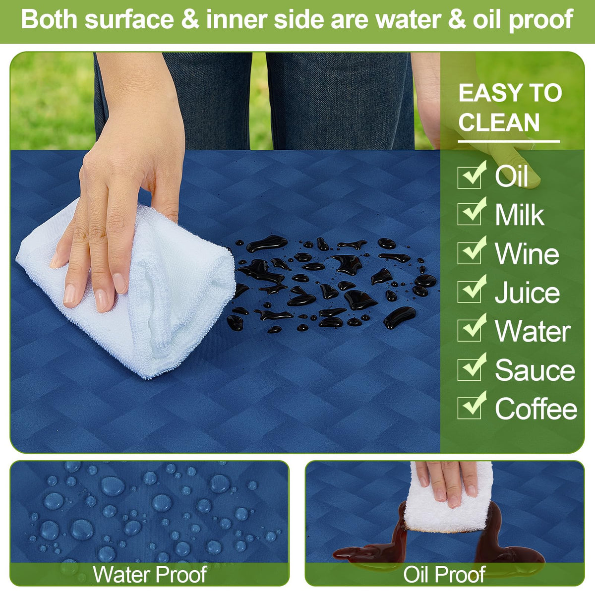 Play Tailor waterproof tablecloth with inner film guarding against spills