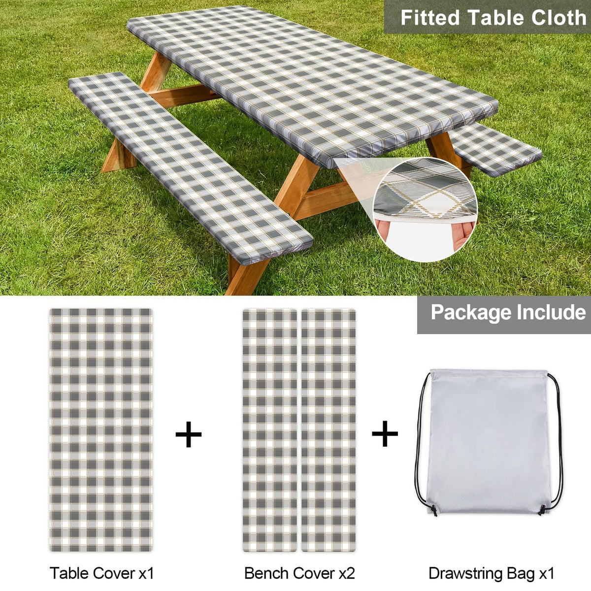 Play Tailor waterproof tablecloth with inner film guards against spills.