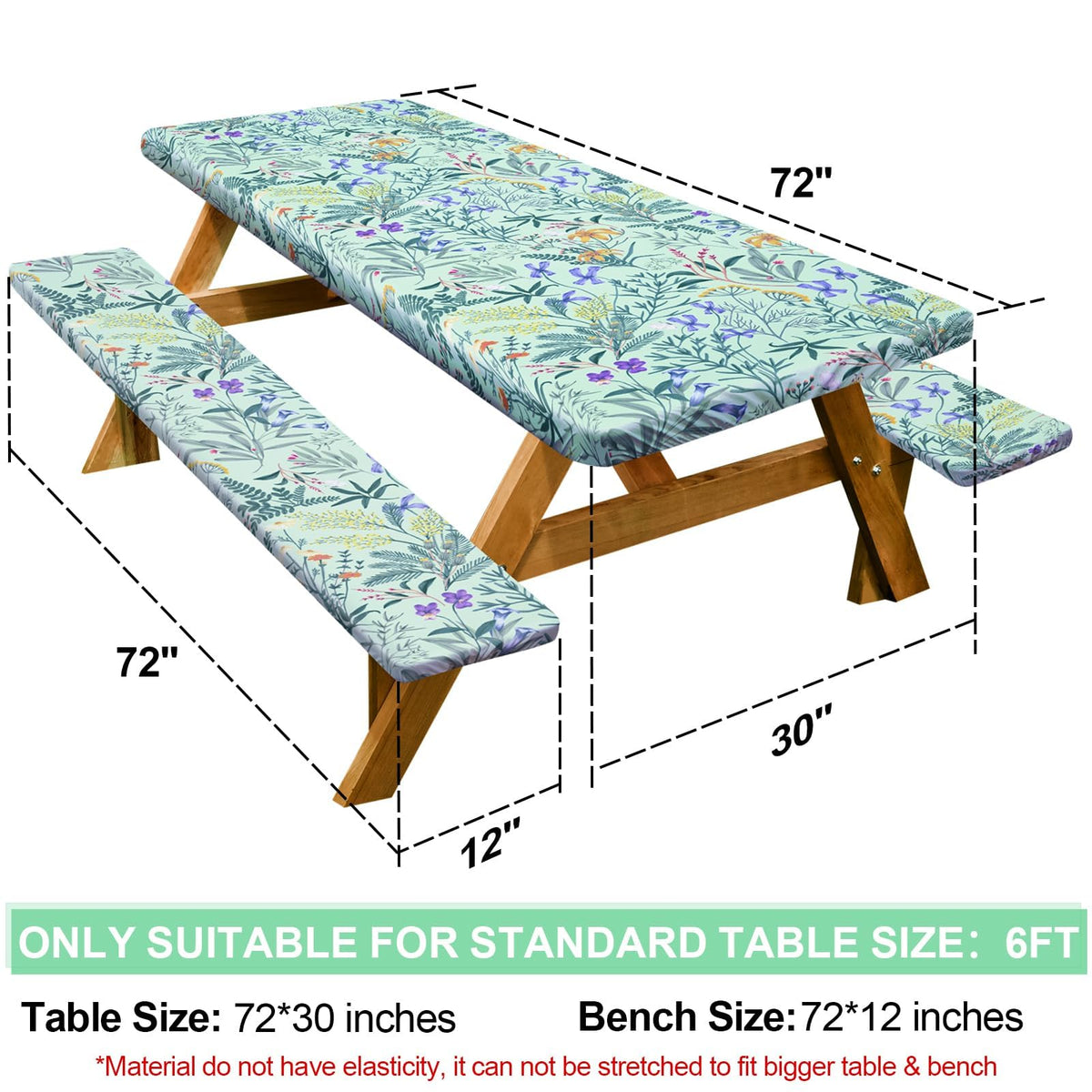 Play Tailor bench covers 72in protect seating from dirt and moisture