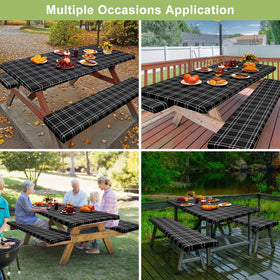 Play Tailor outdoor party setup with matching covers enhances campsite aesthetics
