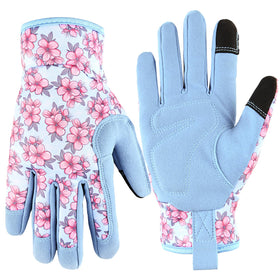 PLAYWO breathable garden gloves on hand for comfortable daily gardening.