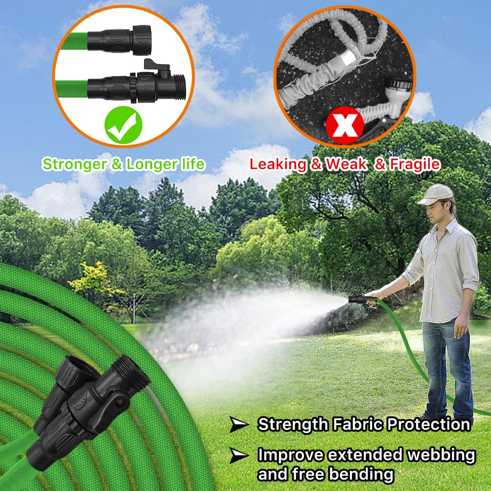 PLEASELIFT Garden Hose durable latex core withstands home pressure
