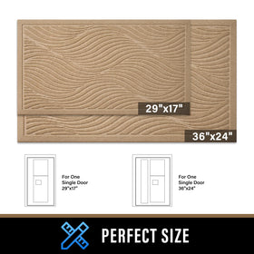 PLEASOR beige entry mat adds warmth and classic style to your entry.