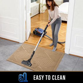 PLEASOR easy-clean doormat machine washable for a deeper refresh.