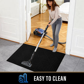 PLEASOR pet-friendly entry mat welcomes visitors while handling muddy paws.