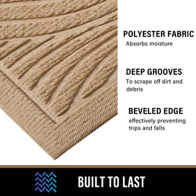 PLEASOR pet-friendly mat fade-resistant for durable entry protection.