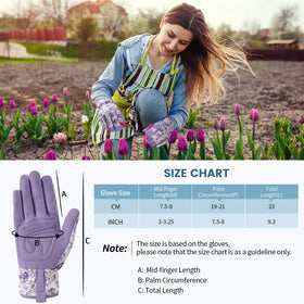 Pleneal elastic wrist fit keeps gloves secure while digging and pruning.
