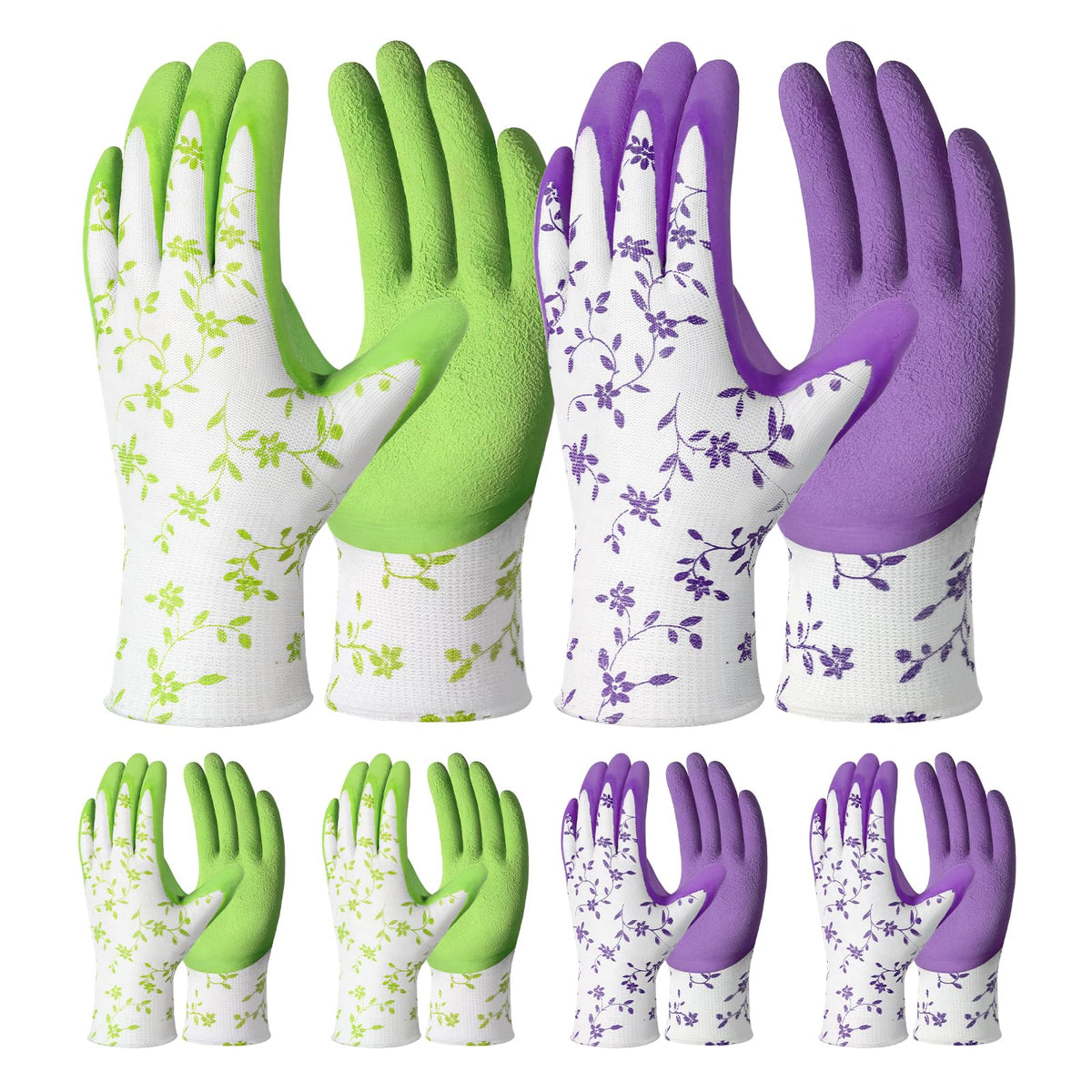 Pleneal garden gloves 6-pairs pack for comfortable outdoor gardening