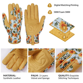 Pleneal elastic-wrist gloves stay securely on during weeding