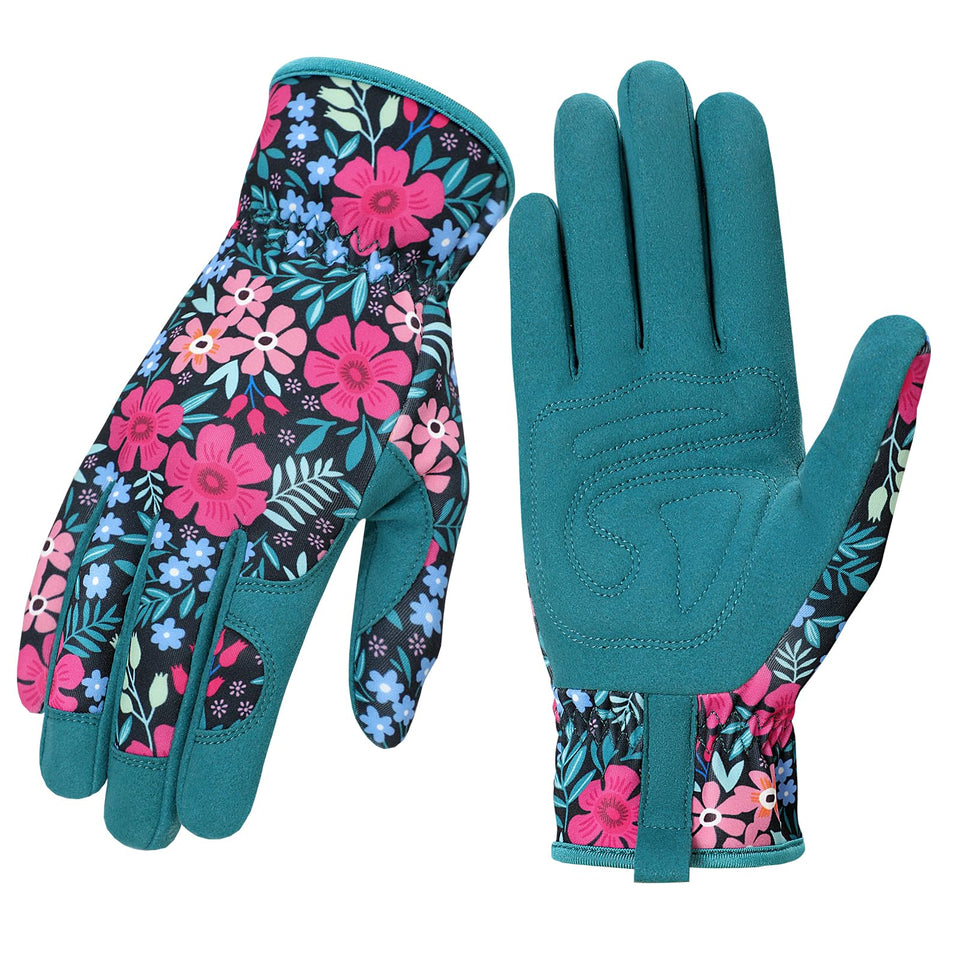 Pleneal leather garden gloves for women offering comfortable protection for daily gardening