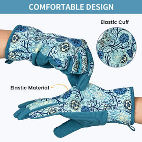Pleneal elastic-wrist design keeps gloves secure and dirt out