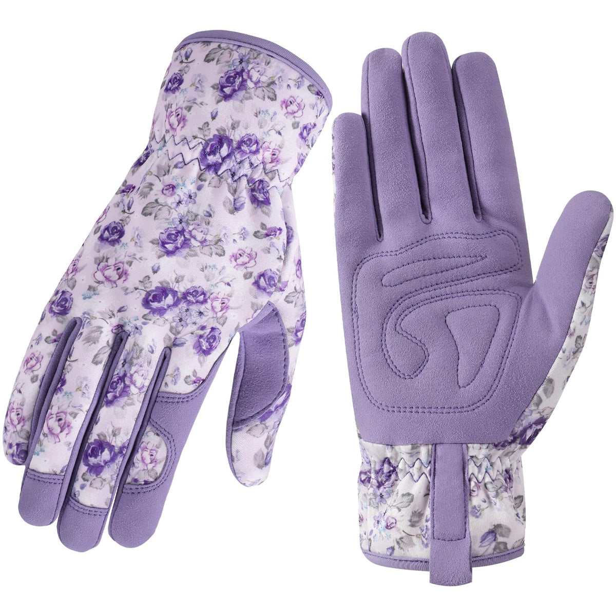 Pleneal women's leather garden gloves with thorn-proof design for safe pruning.