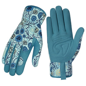 Pleneal Women's Leather Gardening Gloves with thorn-proof protection for pruning