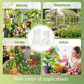Plgardpo versatile square pots fit seed starting, cuttings, and indoor plants.