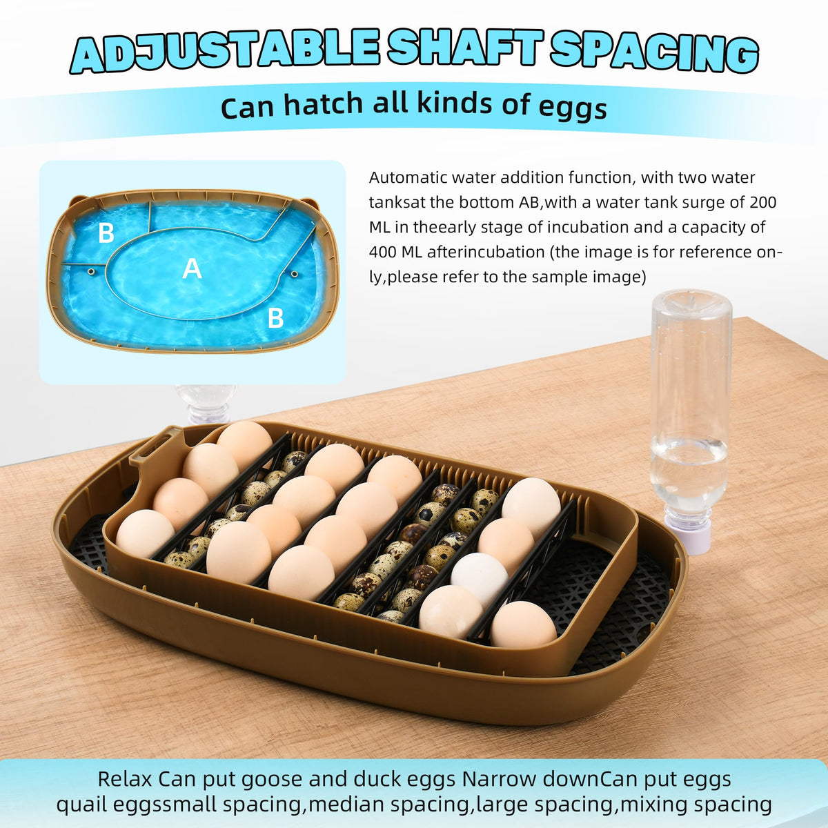 Ploomi auto egg Turner and tray for gentle rotation across species.