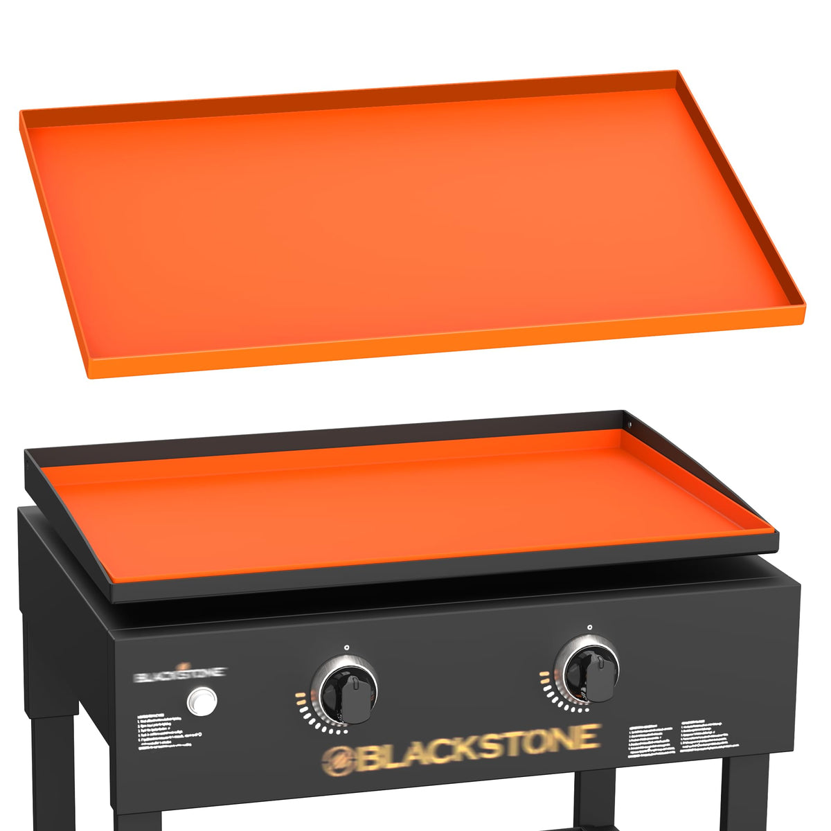 PLOSIF 28in silicone griddle mat protecting Blackstone surface from spills.