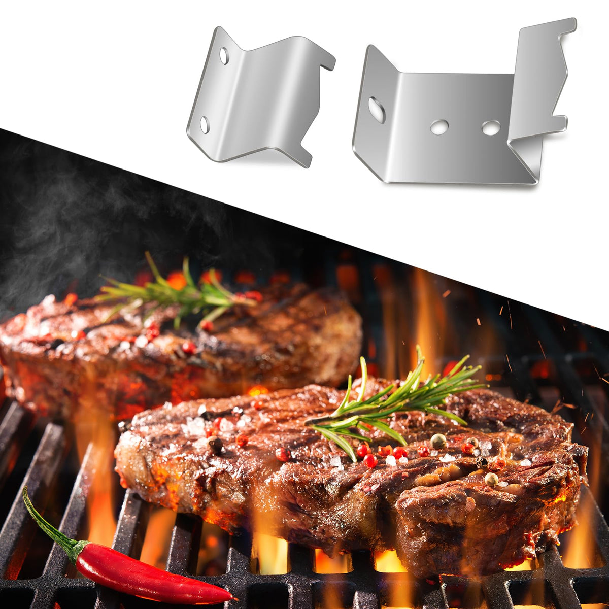 PLOWO six-bracket kit designed for reliable grill maintenance