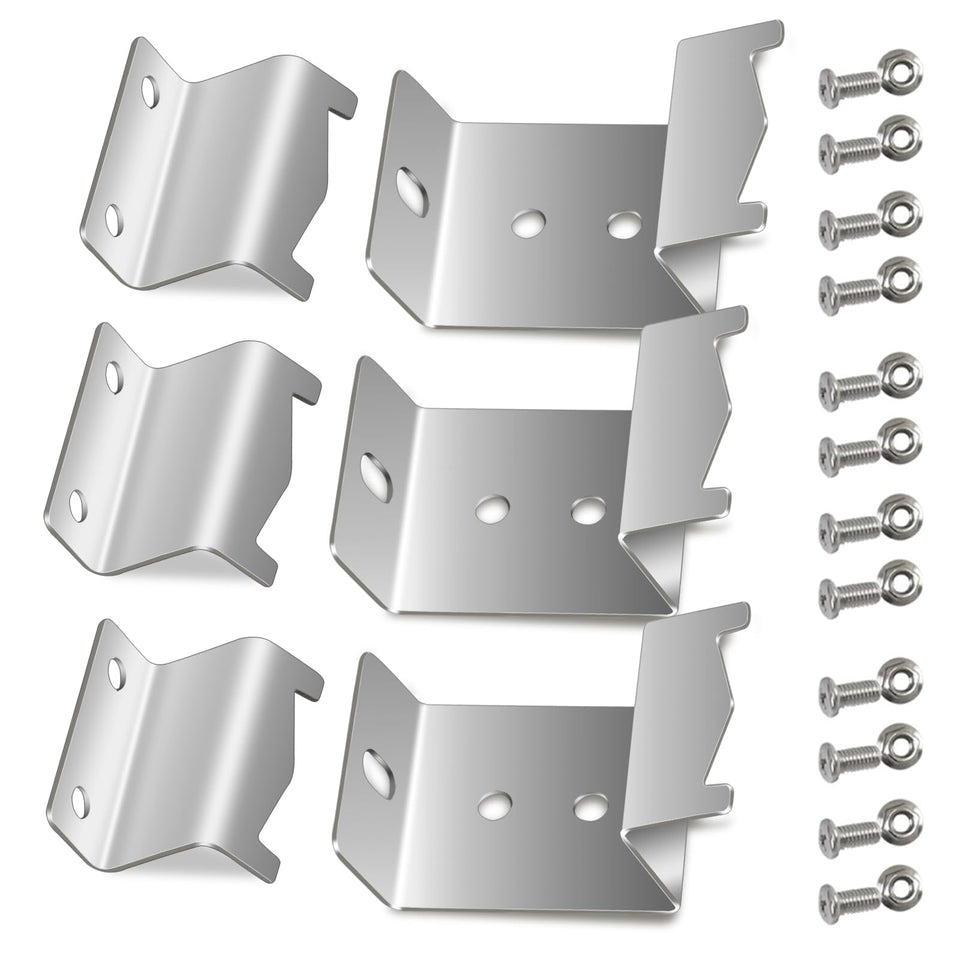 PLOWO stainless steel heat plate brackets for Char-Griller, secure replacement parts for durable grilling