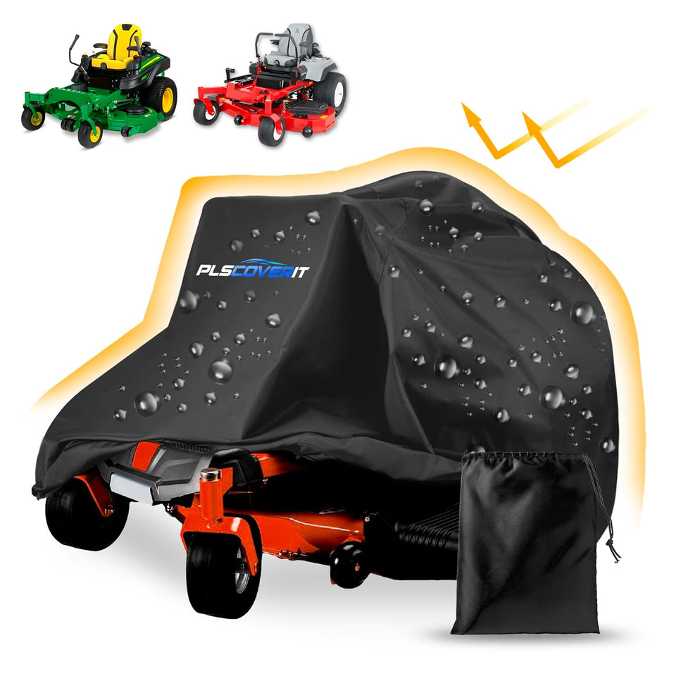 Plscoverit zero-turn mower cover in heavy-duty fabric protecting equipment
