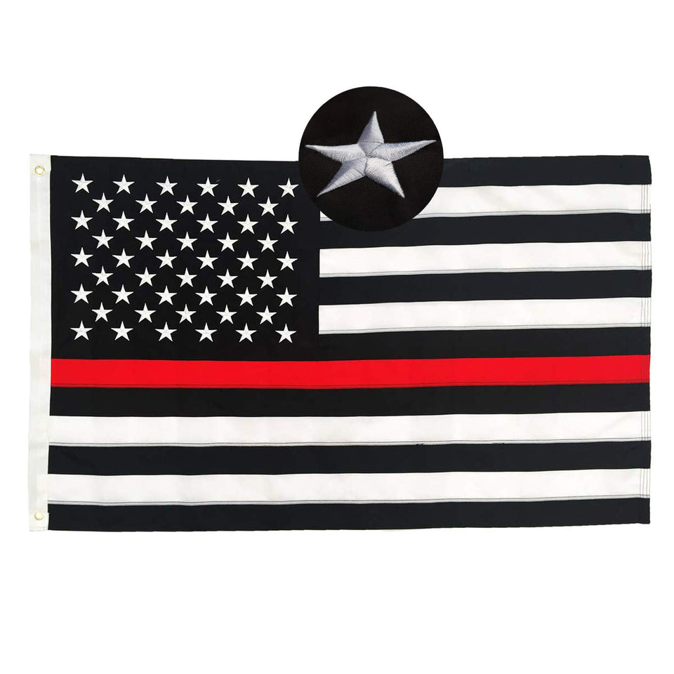 PLTCAT thin-red-line flag outdoor 3x5 with weather-ready nylon for outdoor display.