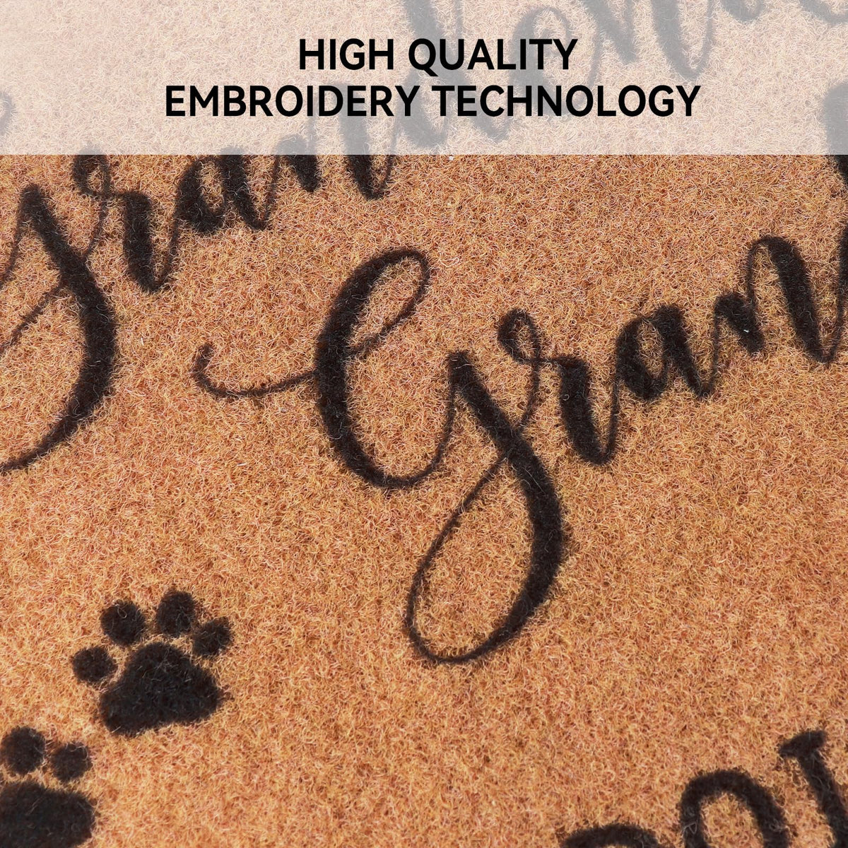 PLUJOYS Doormat cleans easily by sweeping, vacuuming, or light shaking
