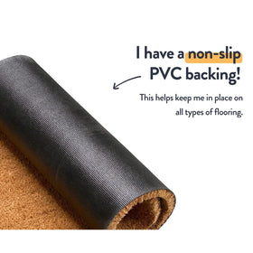 PLUJOYS slip-resistant backing doormat helps guests stay safe at the doorstep.
