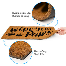 PLUS Haven Coco Coir Door Mat close-up pile highlighting dense fibers.