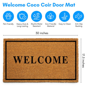 Plus Haven Coco Coir Doormat in doorway demonstrates easy indoor-outdoor entry