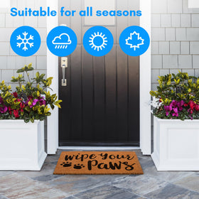 PLUS Haven Coco Coir Door Mat easy-clean surface simplifies maintenance.