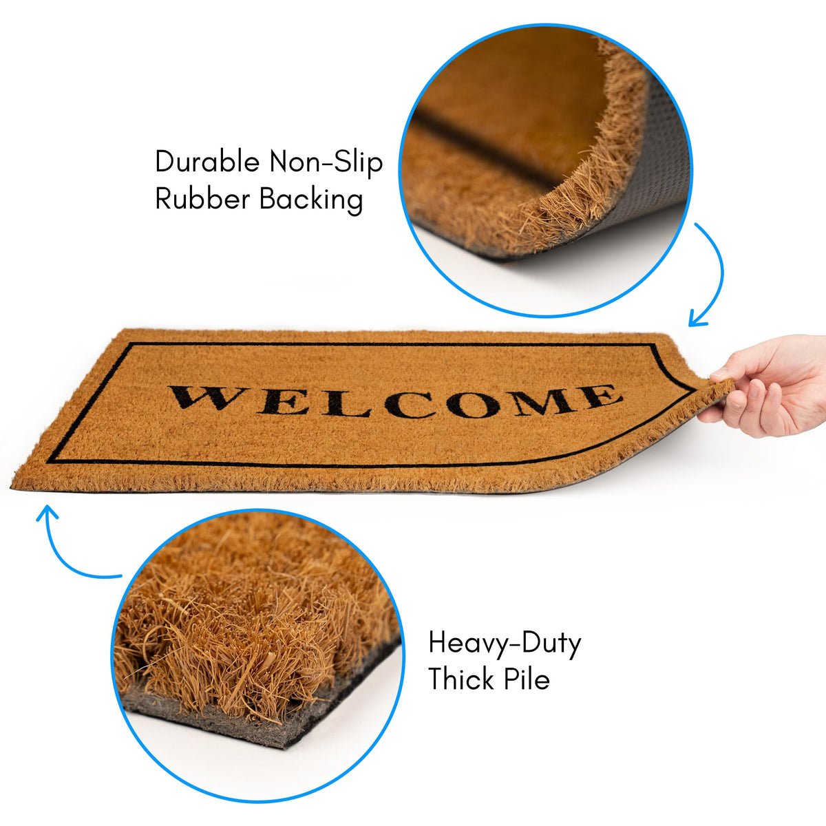Plus Haven doormat with heavy-duty backing stays in place on any floor