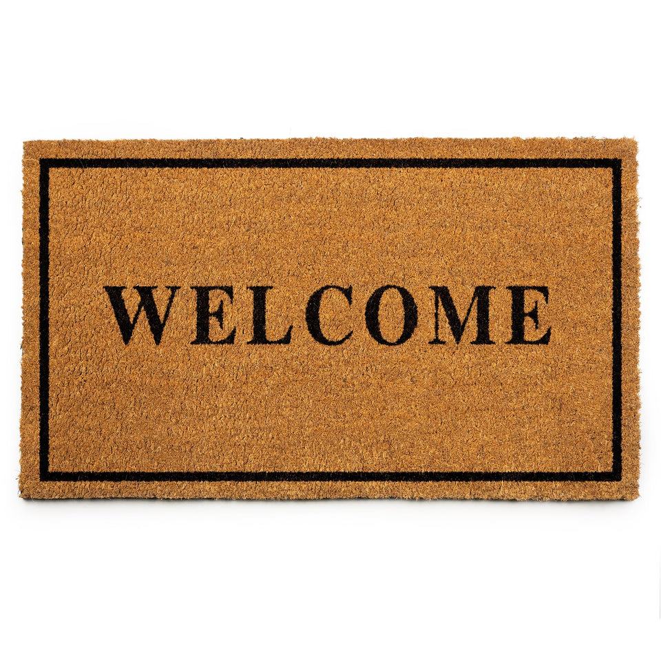Plus Haven Coco Coir Doormat close-up texture shows natural fibers capturing moisture