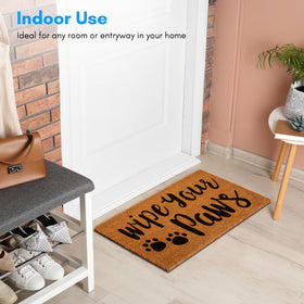 PLUS Haven Coco Coir Door Mat wipe-your-paws use for entryways.